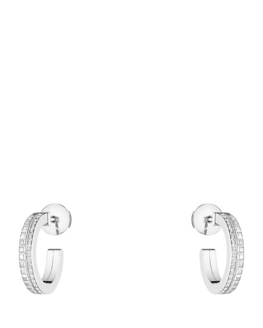 Boucheron White Gold Quatre Radiant Edition Hoop Earrings