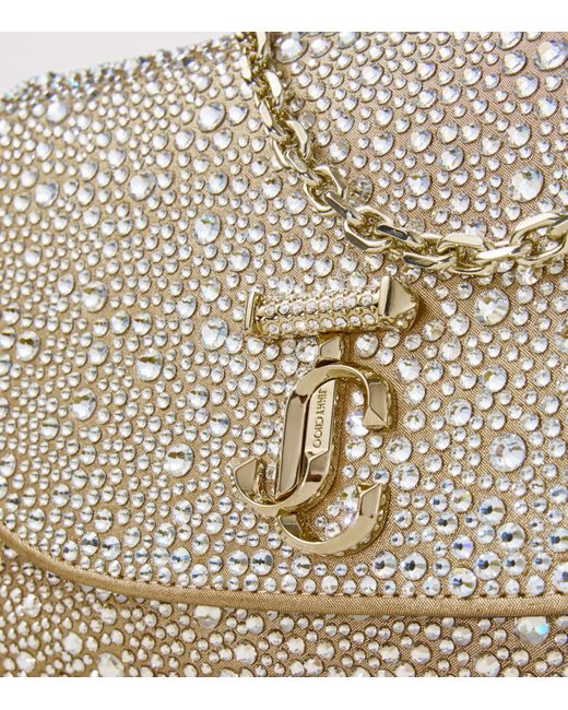 Jimmy Choo Metallic Crystal-Embellished Curve Clutch Bag