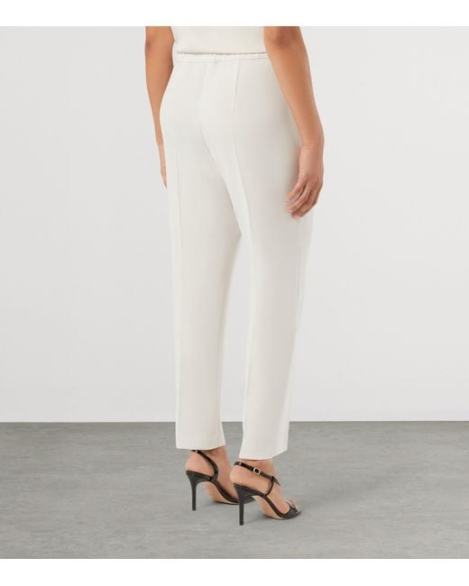 Marina Rinaldi White Straight Tailored Trousers