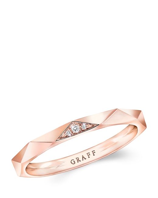 Graff Pink Rose Gold And Diamond Laurence Signature Ring