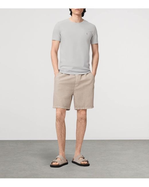 AllSaints White Organic Cotton Slim Tonic T-Shirt for men