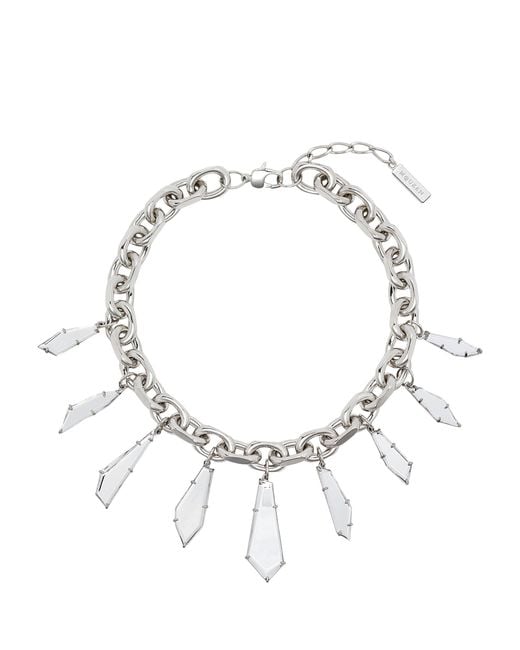McQueen Metallic Mirror Fragment Necklace for men