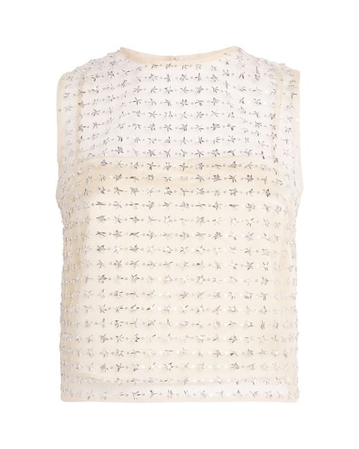 Staud Natural Sequin Seraphina Top