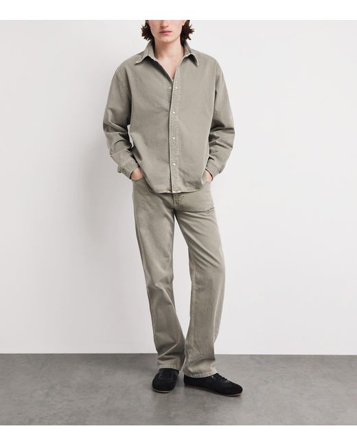 FRAME Gray Cotton-Blend Overshirt for men