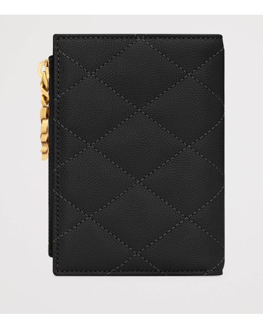 Saint Laurent Black Matelassé Bifold Wallet