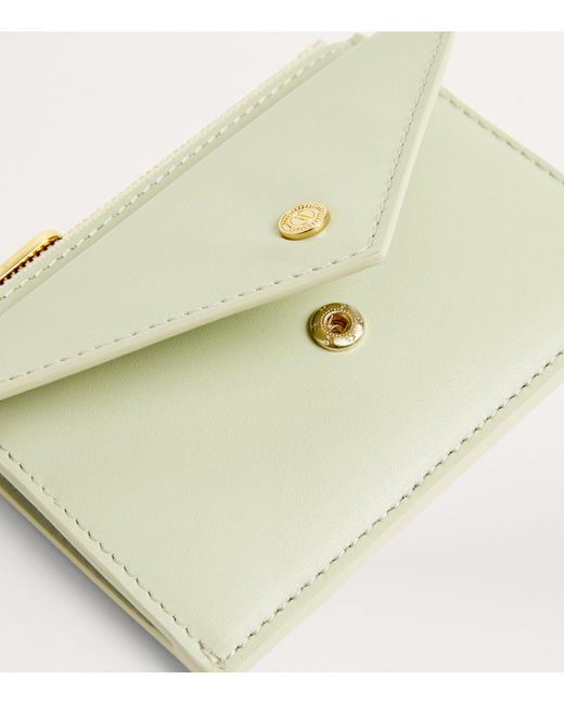Harrods Natural Leather Zip-Up Card Holder