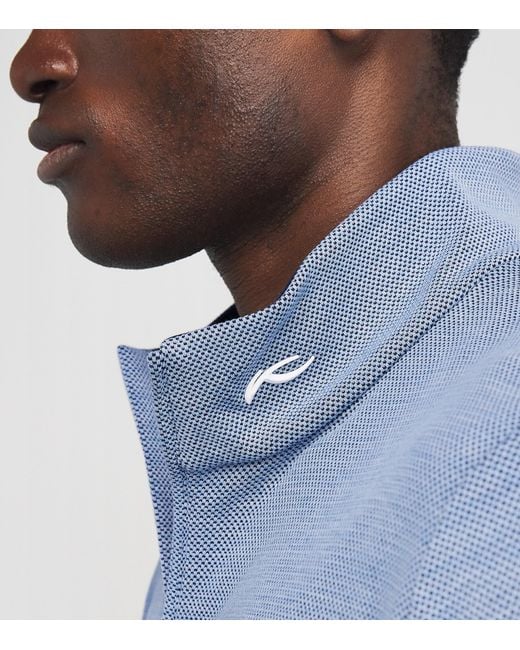 Kjus Blue Essentials Quarter-Zip Sweatshirt for men
