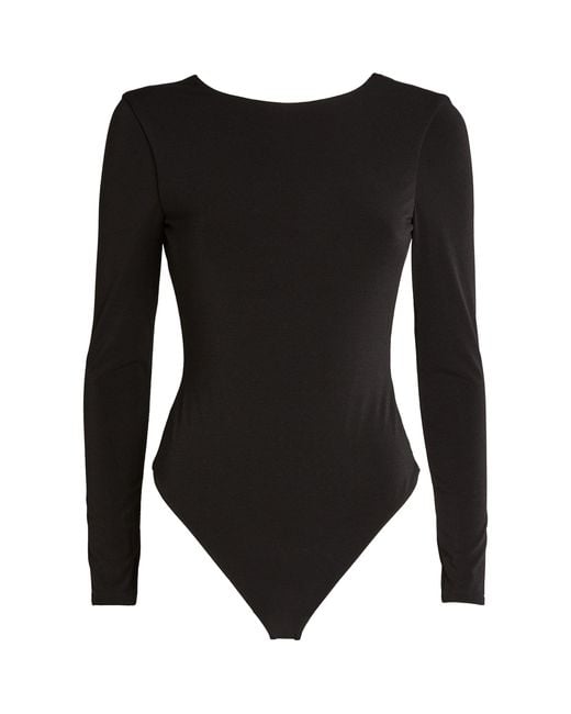 Alice + Olivia Synthetic Alice+olivia Marcella Bodysuit in Black | Lyst