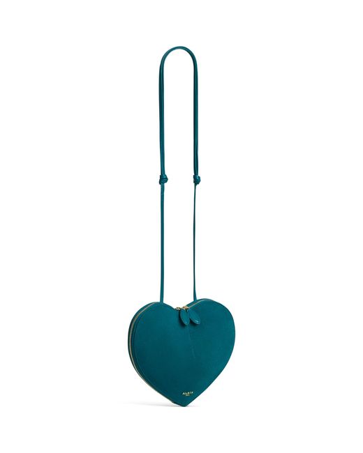 Alaïa Blue Suede Le Coeur Shoulder Bag