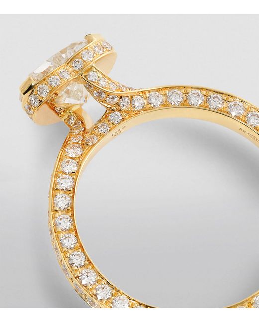 Sophie Bille Brahe Metallic Exclusive Yellow Gold And Diamond Ensemble Coeur De La Baronesse Ring