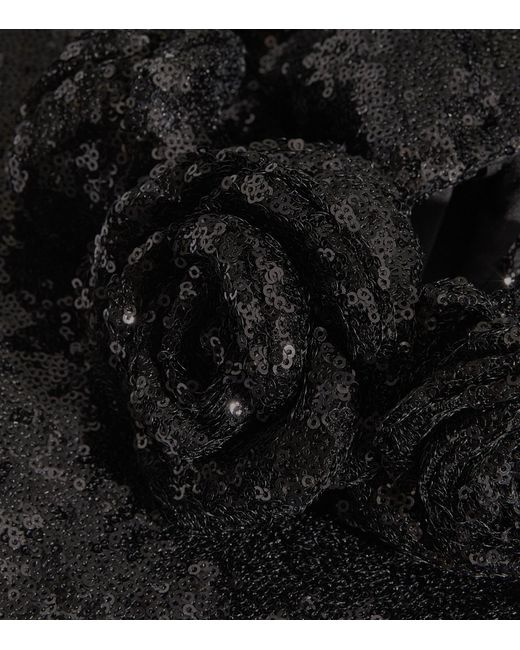 Costarellos Black Sequin-embellished Vespera Mini Dress
