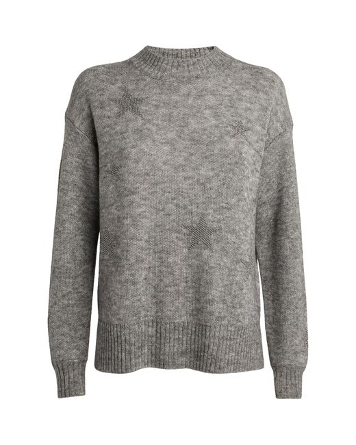 AllSaints Gray Astra Star Sweater