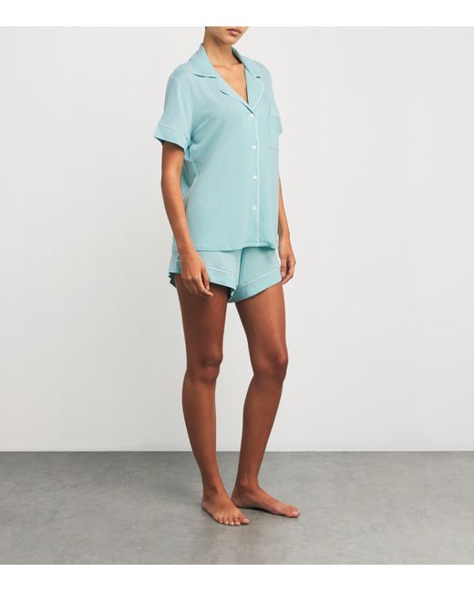 Eberjey Blue Gisele Short Pyjama Set
