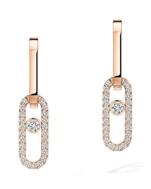 Messika Metallic Move Link And Diamond Drop Earrings