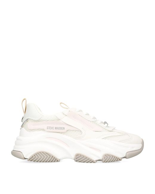 Steve Madden White Panelled Possession Low-top Sneakers