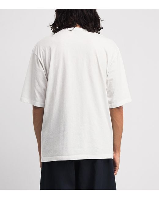 Jacquemus White Cotton Crochet Logo T-Shirt for men