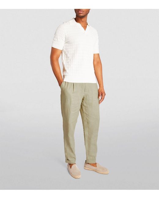 CHE Ch Linen Drawstring Trousers in Natural for Men Lyst UK