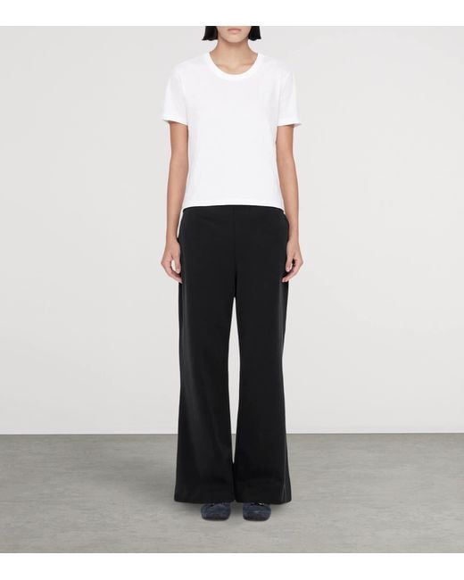 AllSaints Black Modal-Blend Elodie Wide-Leg Trousers
