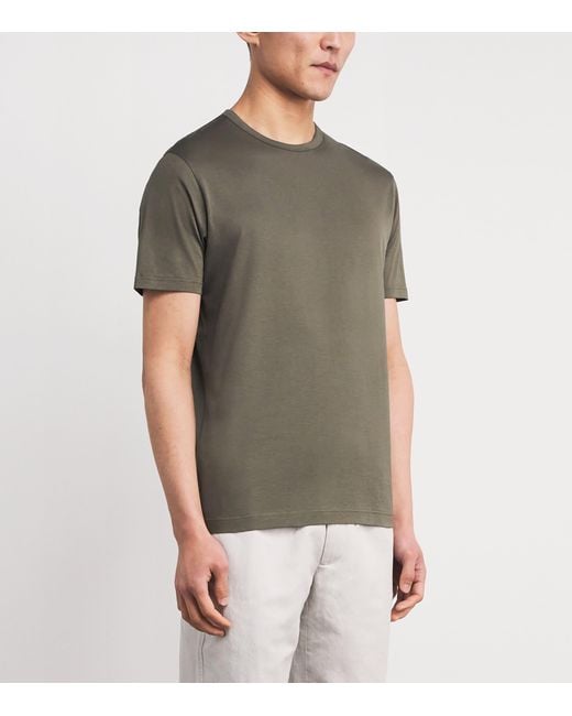 Sunspel Gray Supima Cotton Classic T-Shirt for men