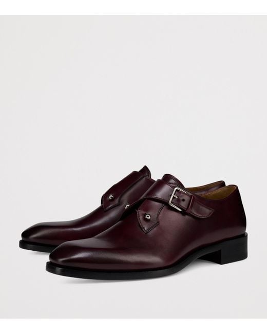 Christian Louboutin Brown Chambelimonk Leather Monk Shoes for men