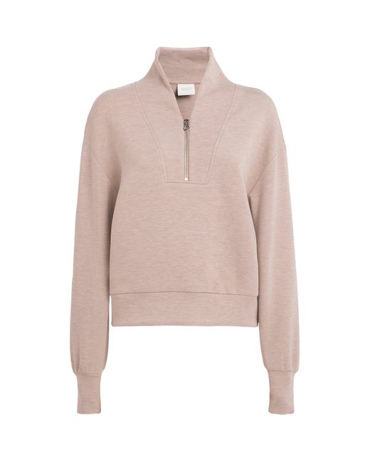 Varley Pink Doublesoft Davidson Quarter-Zip Sweatshirt
