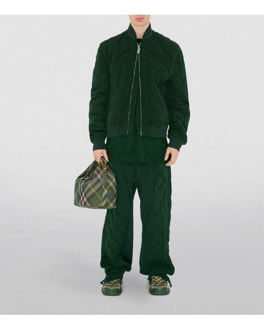 Burberry Green Quilted Jacket for men