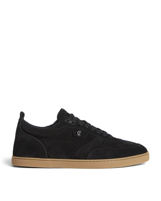 Christian Louboutin Black Tutti Rui Suede Sneakers for men