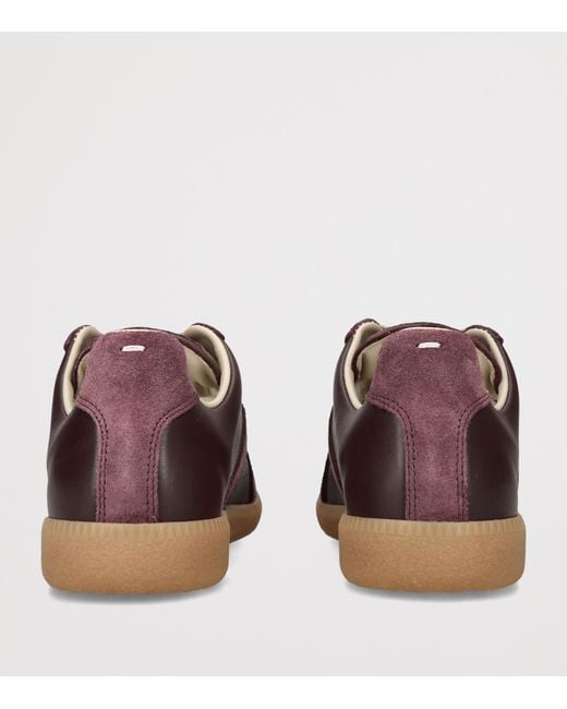 Maison Margiela Brown Leather Replica Sneakers for men