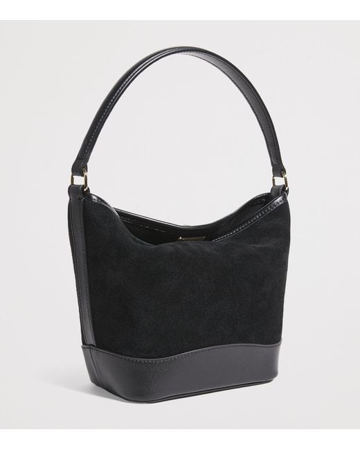 Sandro Black Mini Suede Tangoso Bucket Bag