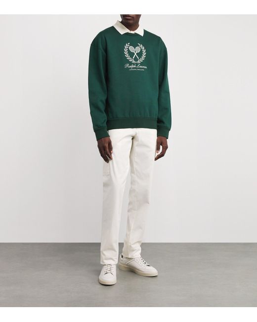 Ralph Lauren Green X Wimbledon Crest Sweatshirt for men