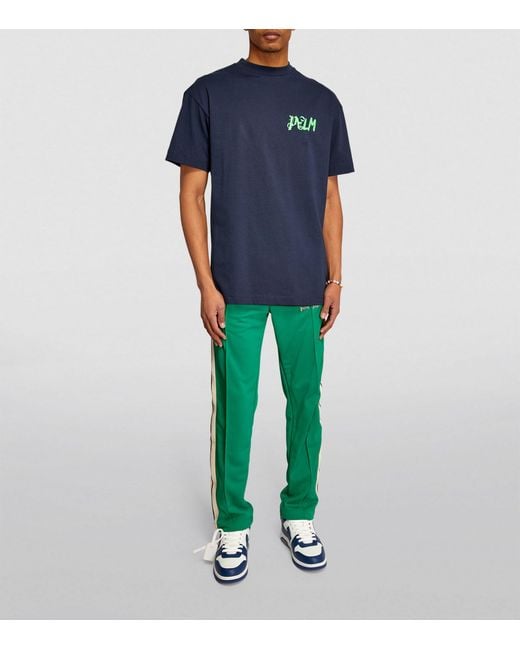 Palm Angels Green Classic Track Pants for men
