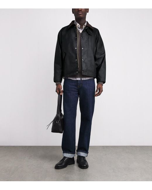 Barbour Black Waxed Transport Jacket for men