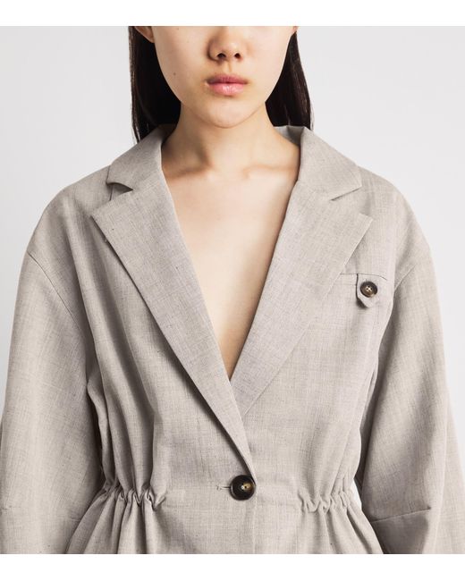 St. Agni Gray Drawstring Blazer