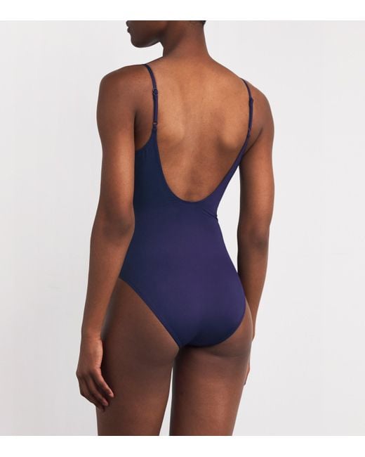 Polo Ralph Lauren Blue Large Polo Pony Logo Kennedy Swimsuit