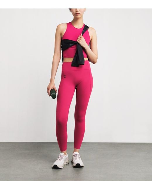 On Shoes Pink Studio Leggings