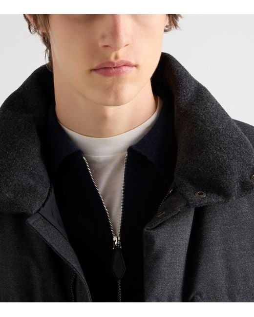 Prada Black Cashmere Puffer Jacket for men