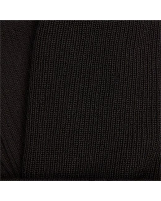 Falke Black Merino Silk Over-The-Knee Socks