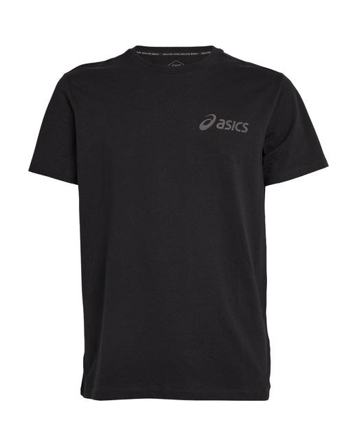 Asics Black Small-logo T-shirt for men