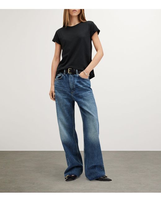 AllSaints Black Organic Cotton Anna T-Shirt