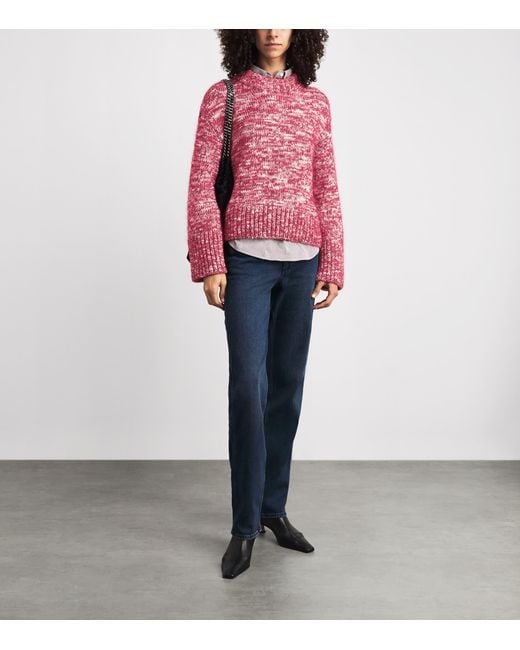 Rag & Bone Red Wool-Mohair-Blend Marlee Sweater