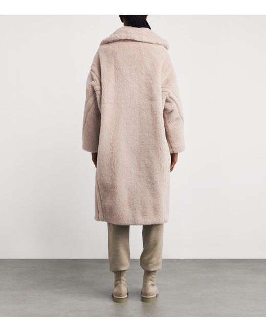 Max Mara Natural Alpaca-Wool-Silk Teddy Bear Coat