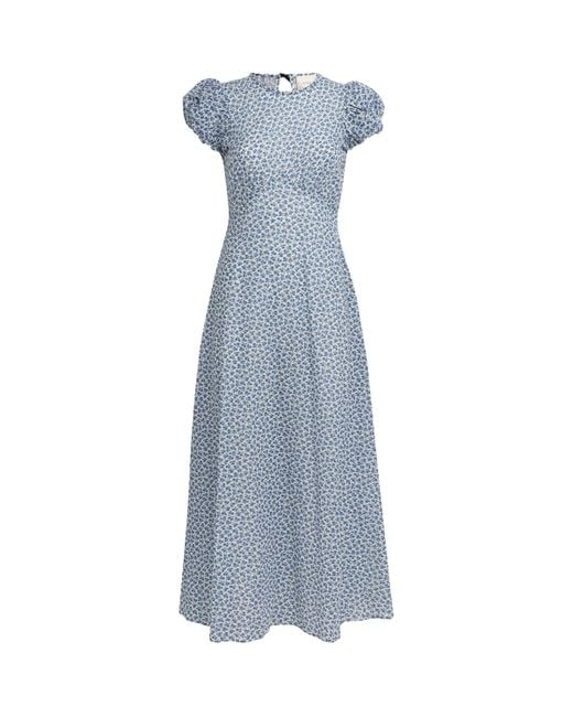Doen Blue Organic Cotton Romina Midi Dress