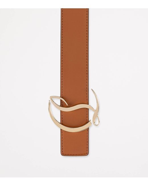 Christian Louboutin Red Cl Logo Leather Belt