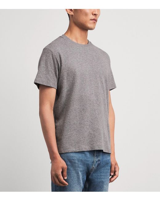 FRAME Gray Cotton Duo Fold T-Shirt for men