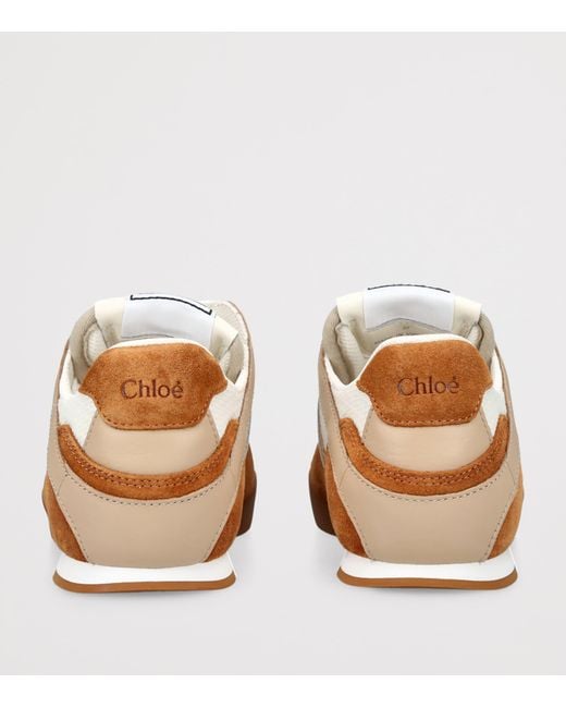 Chloé Brown Leather Kick Sneakers