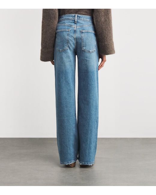 Agolde Blue Harper Relaxed Straight Jeans