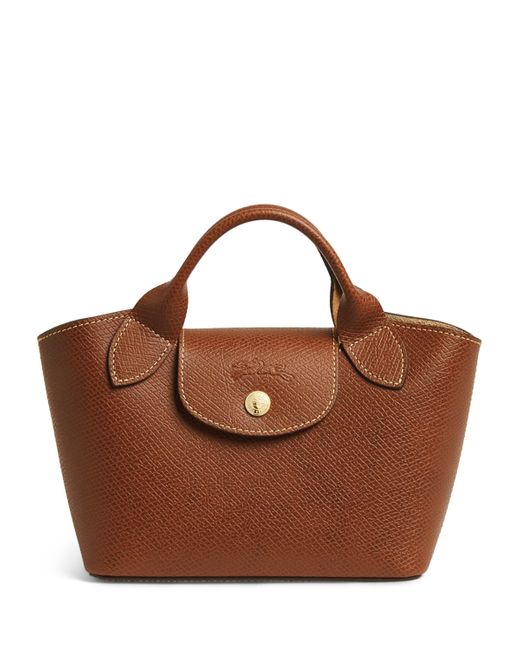 Longchamp Brown Extra-Small Leather Épure Cross-Body Bag