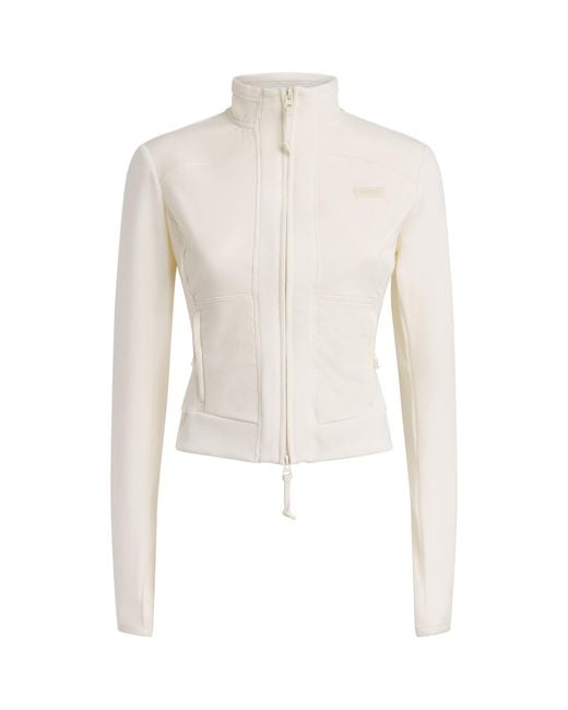 Skims White Fleece Lounge Fitted Jacket