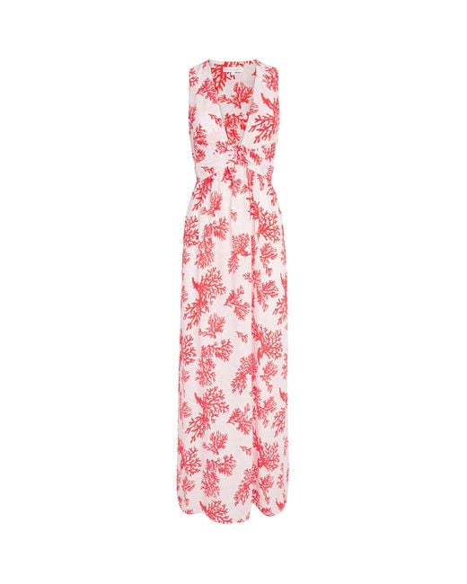 Heidi Klein Pink Silk Scala U-Bar Maxi Dress