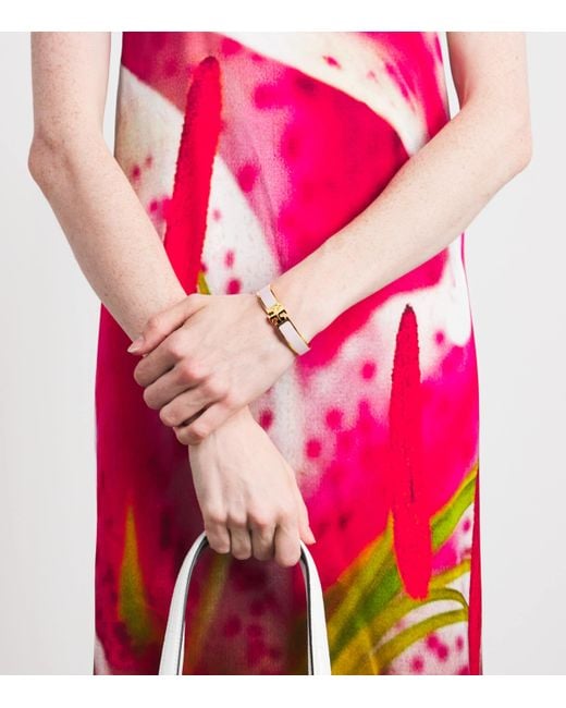 Tory Burch Metallic Enamelled Kira Hinge Bangle